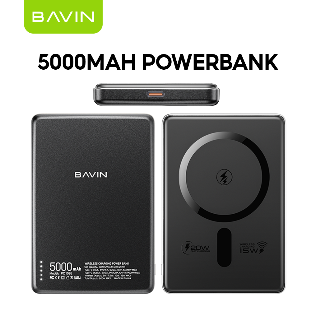 BAVIN Y-PC1106 10000mAh Ultra-Thin Magnetic Wireless Powerbank