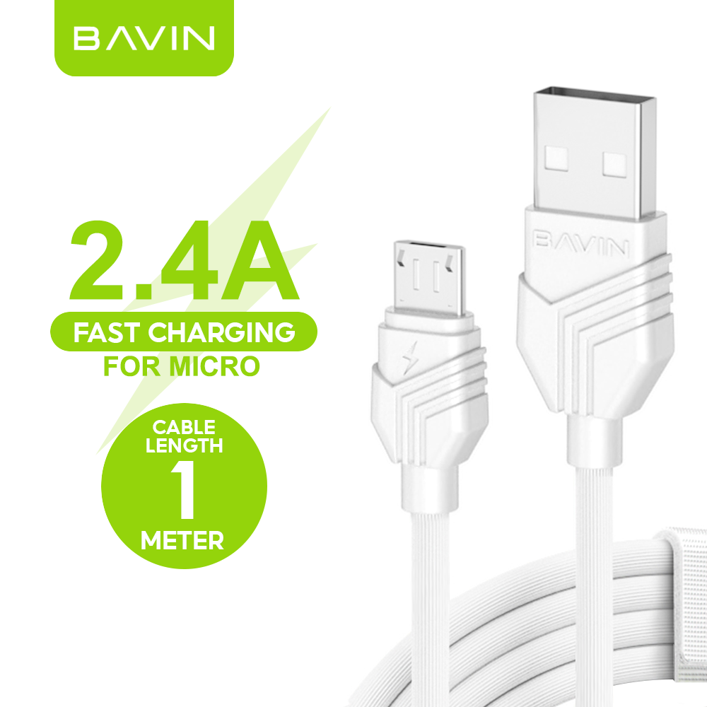 BAVIN U-CB161 2.4A Fast Charging Cable 1M Data Cable for iPhone / Type-C / Micro