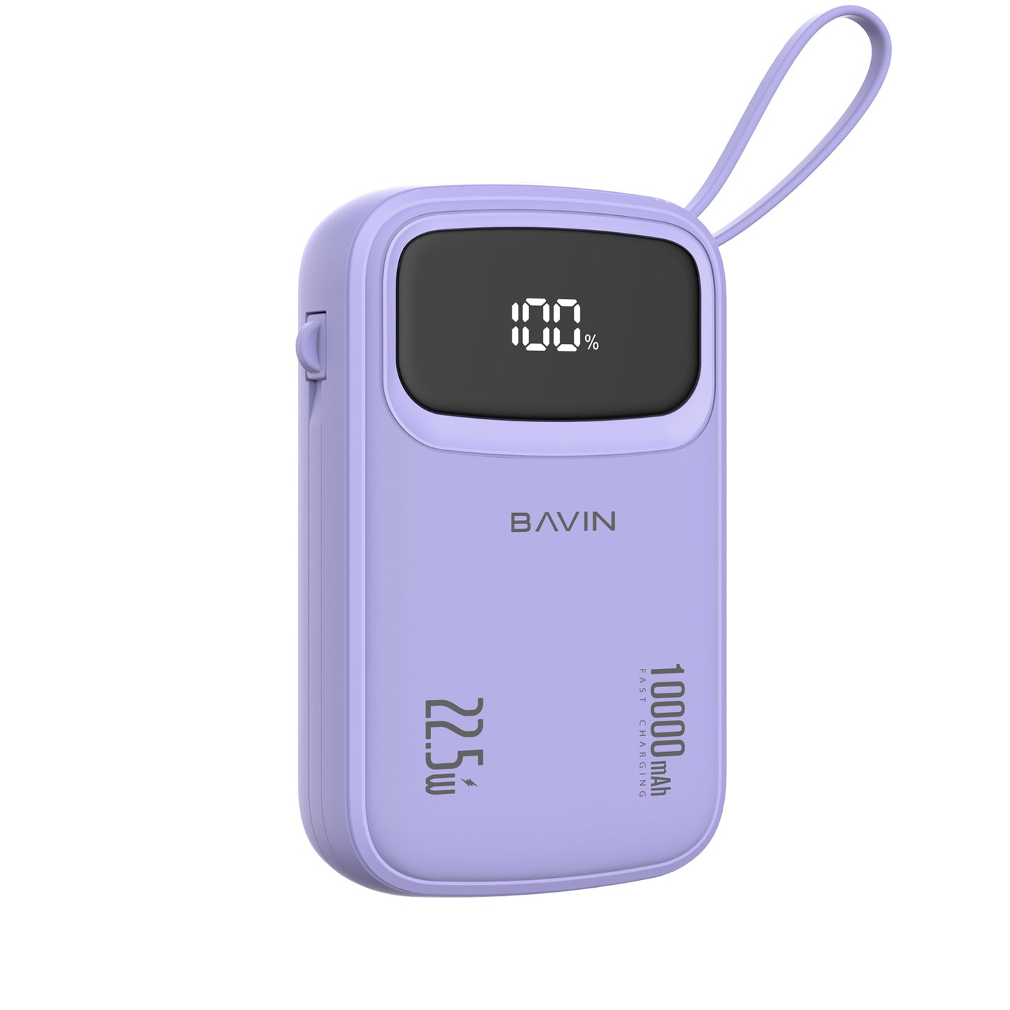 BAVIN Y-PC1073 10000mAh Fast Charging Power Bank w/ Built-In Cable