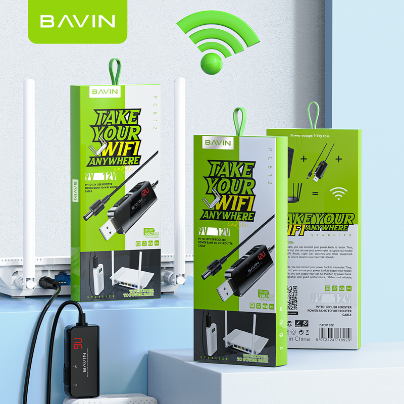BAVIN Z-PC812 Power Bank to WiFi Router (9V-12V)