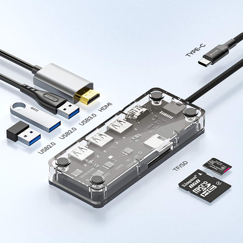 BAVIN U-H2-XX 6-in-1 USB Hub