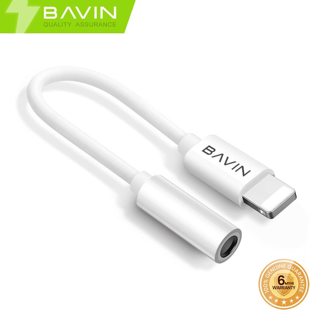 BAVIN H-3.5-AUX19 Splitter Adapter Cable for iPhone to 3.5mm w/ Voice & Wire Control