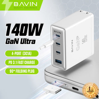 BAVIN C-PC936 140W GaN Fast Multi-Port Charger for Laptop, Phone & Tablet
