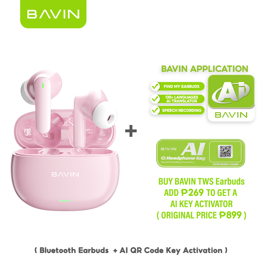 BAVIN HB-BA-57 TWS Wireless Bluetooth 5.3 Earbuds | HiFi Stereo Sound | Smart Touch | Long Battery Life