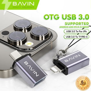 BAVIN U-O8-C OTG Adapter w/ Fast Data Transfer for iPhone 16 & Type-C Devices