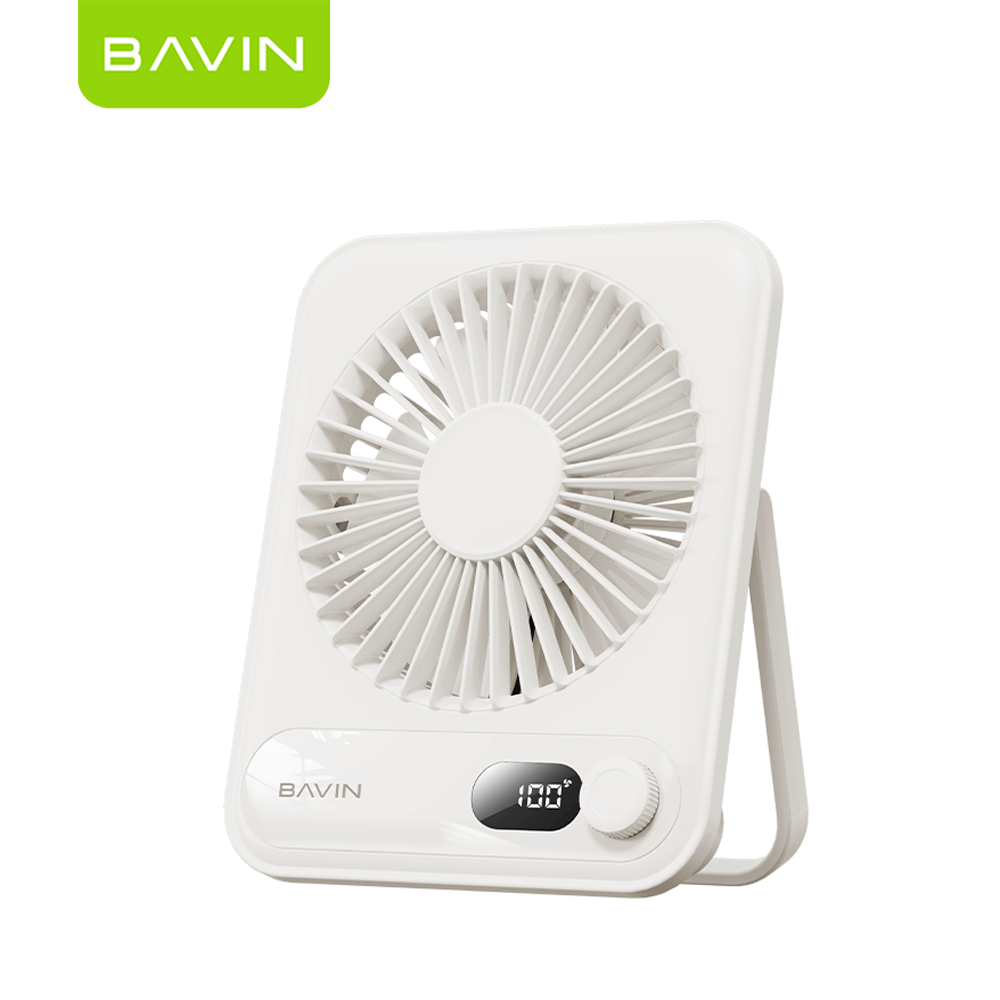 BAVIN BF006 Ultra-Thin Portable Mini Desktop Fan w/ 4-Speed Strong Wind for Office and Home
