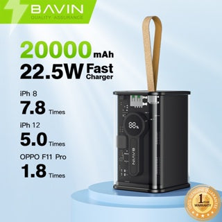 BAVIN Y-PC1010S 20000mAh Fast Charging Powerbank w/ Creative Transparent Shell