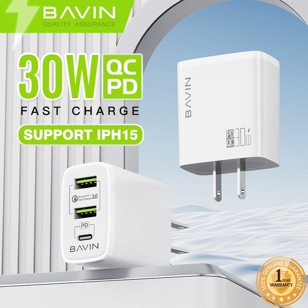 BAVIN C-PC907 30W PD Fast Charger Multi Port Adapter
