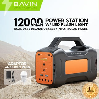 BAVIN Y-BS03 44Wh 12000mAh Power Station Portable Emergency Power Supply w/ Multi-Function Mini Solar
