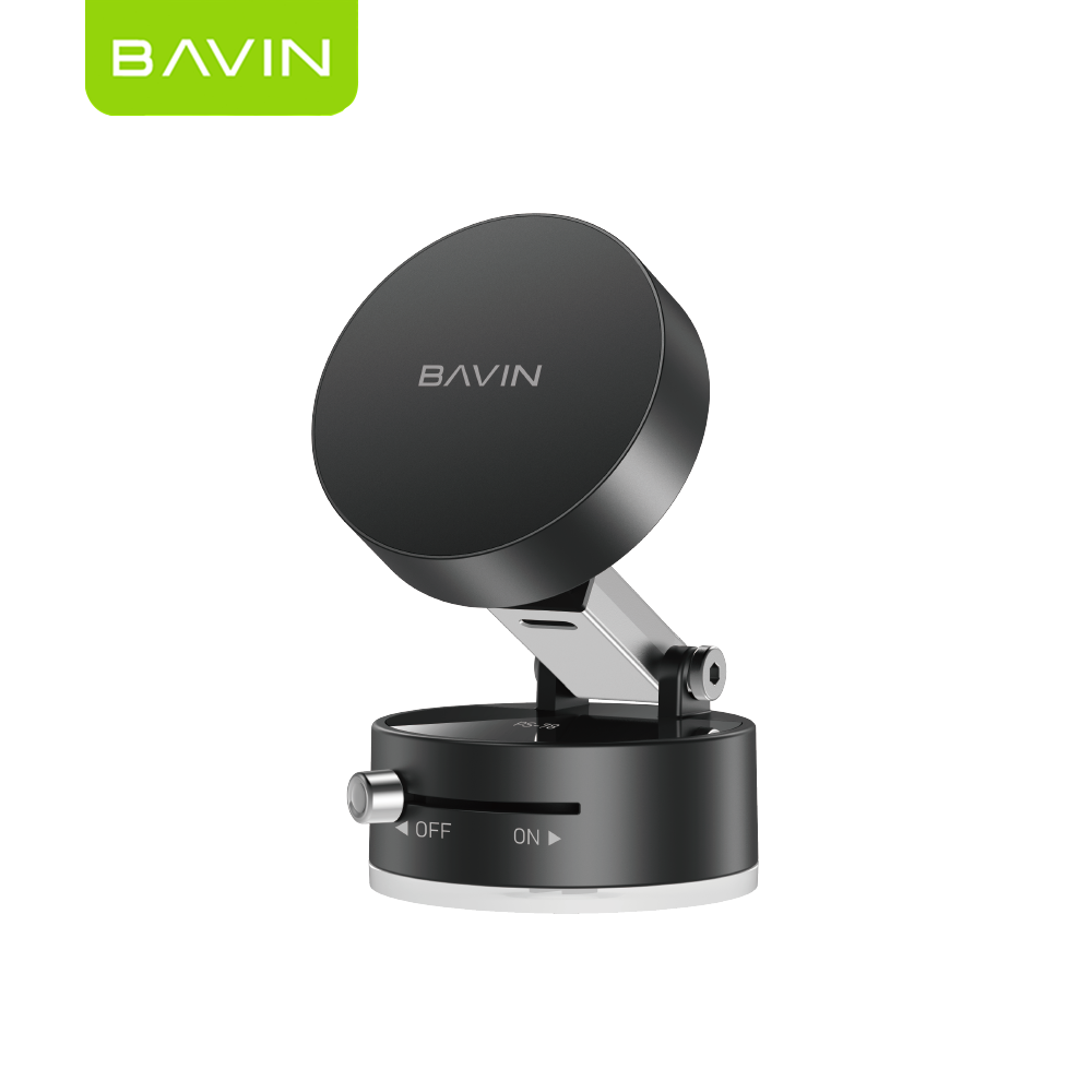 BAVIN PS78A Magnetic Suction Cup Phone Holder w/ Vacuum Grip & Multi-Angle Adjustment for Smartphone