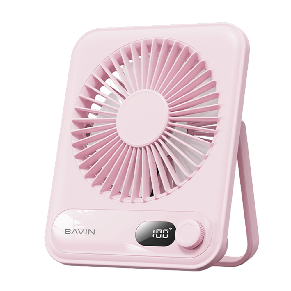 BAVIN BF006 Ultra-Thin Portable Mini Desktop Fan w/ 4-Speed Strong Wind for Office and Home