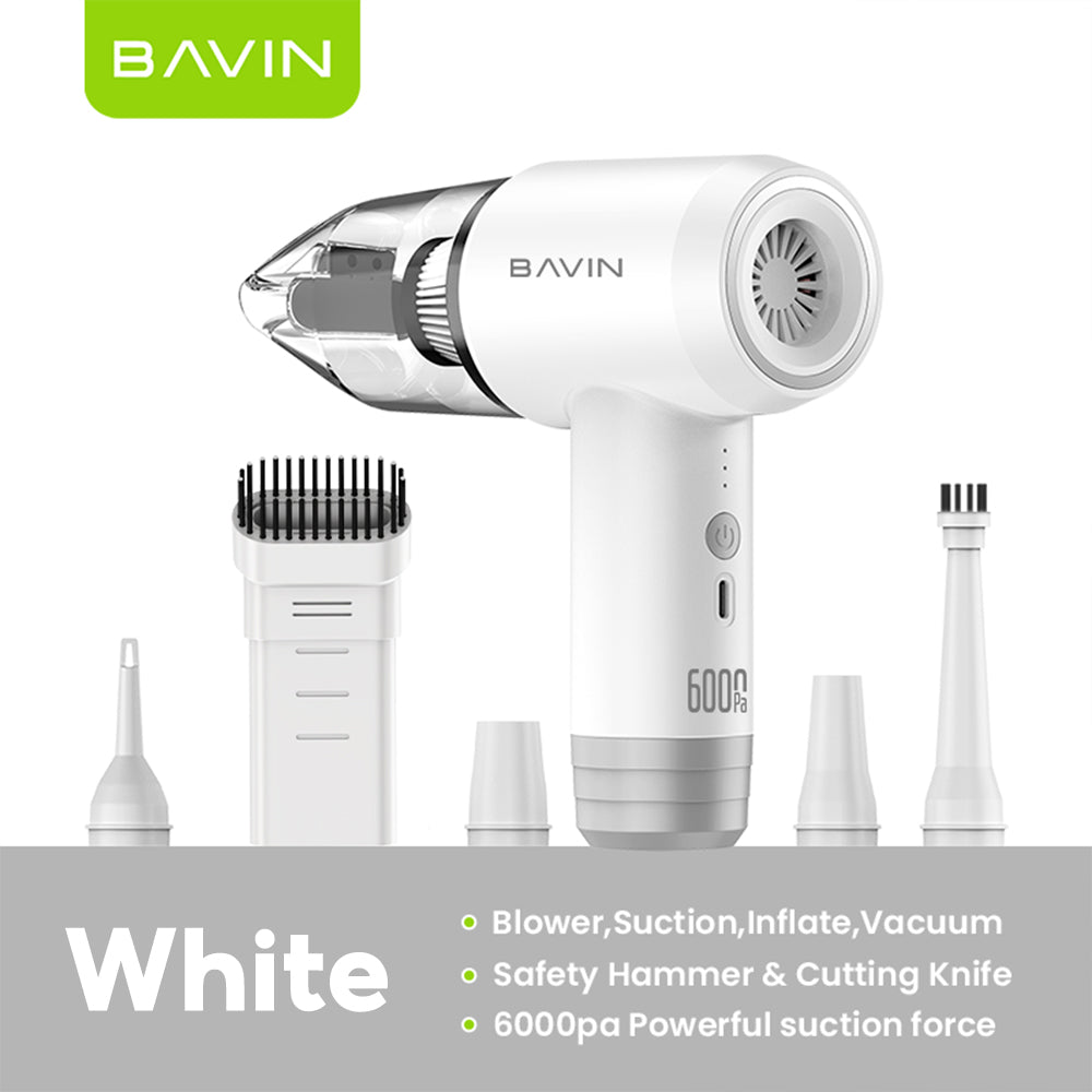 BAVIN Z-VC01 Handheld 6 in 1 Wireless Portable Wet & Dry Vacuum Cleaner 6000Pa Suction Rechargeable