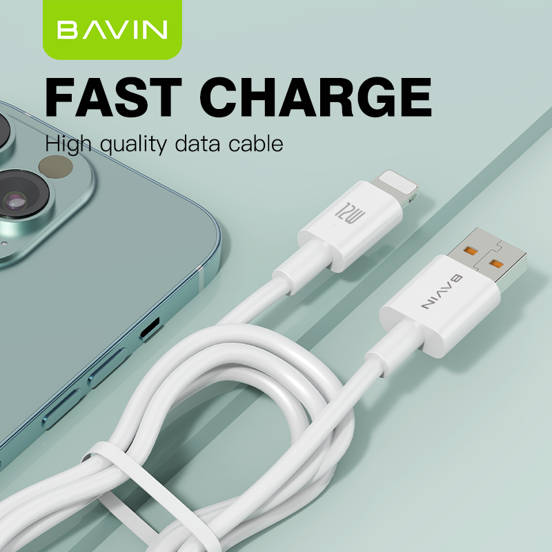 BAVIN U-CB294-XX 6A Fast Charging 18W/12W Qualcomm 3.0 USB Fast Charge Data Cable for Type-C Micro & iPh