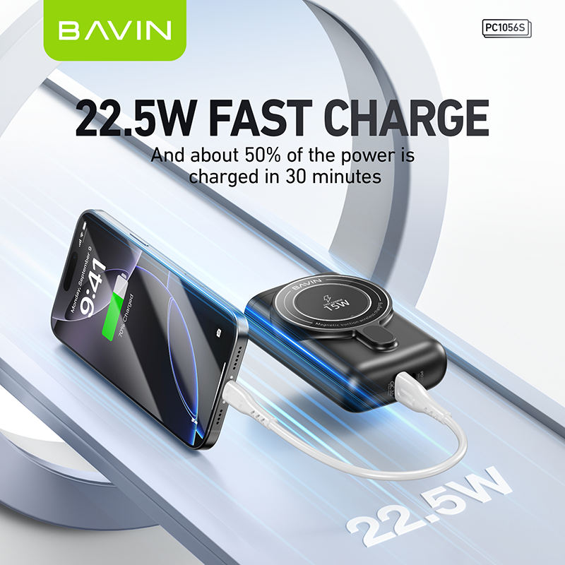 BAVIN Y-PC1056 10000mAh Wireless Fast Charging Powerbank