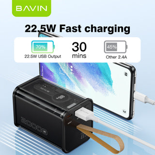 BAVIN Y-PC1010S 20000mAh Fast Charging Powerbank w/ Creative Transparent Shell
