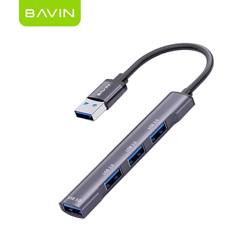 BAVIN H20 4in1 Universal USB-A / USB C Docking Station Hub USB 3.0 / Type-C Ports Adapter for Laptop, PC