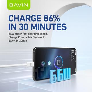 BAVIN U-CB356-C 66W Fast Charging Data Cable Support Data Transfer Compatible for USB to TYPE-C