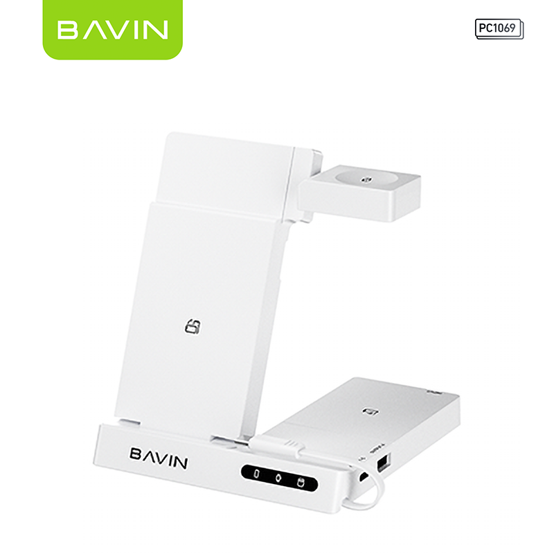 BAVIN C-D-PC1069 6-in-1 Wireless Charging Dock for Smart Watch & Mobile