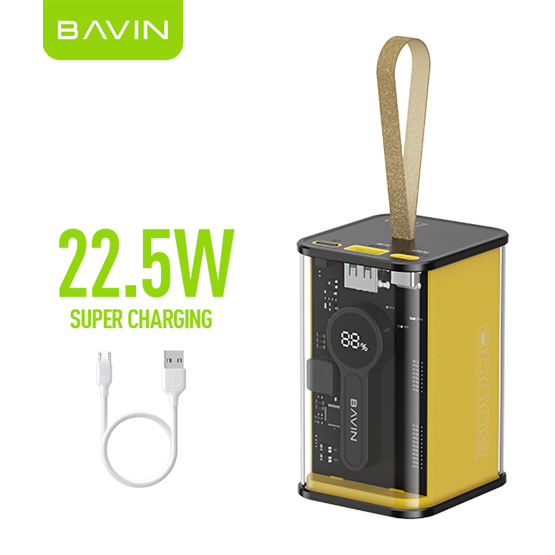 BAVIN Y-PC1010S 20000mAh Fast Charging Powerbank w/ Creative Transparent Shell