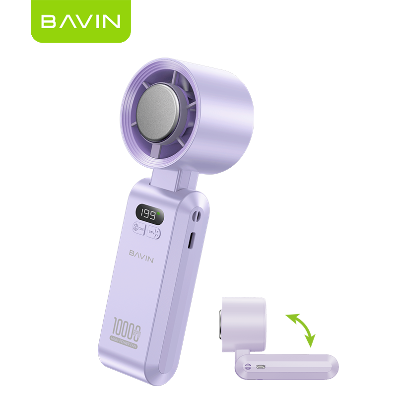 BAVIN BF004 Mini Foldable Turbo Refrigeration Cooling Handheld Portable Fan w/ 199 Speed Level