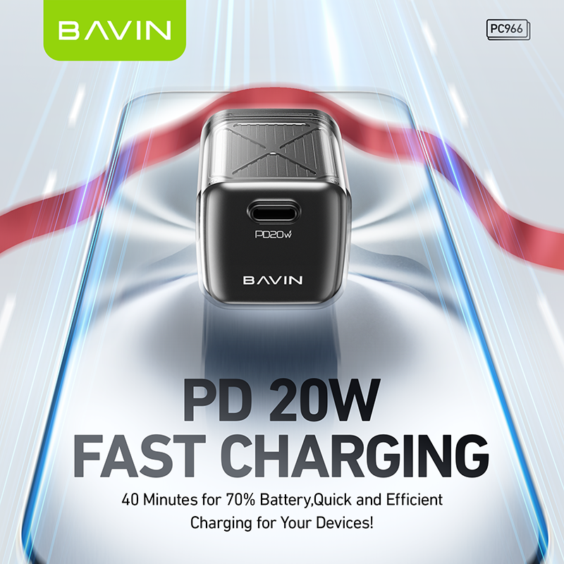 BAVIN C-PC966-XX 20W Mini Fast Charger for iPhone 16 Series
