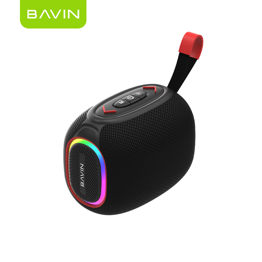 BAVIN BM33 Mini Portable Bluetooth Speaker with Powerful Bass/RGB Lights/10W HiFi TWS for Outdoor