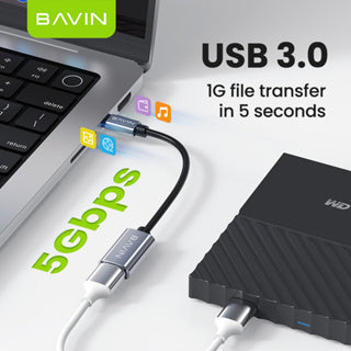 BAVIN U-O-54 USB-C to USB 3.0 OTG Adapter for Devices