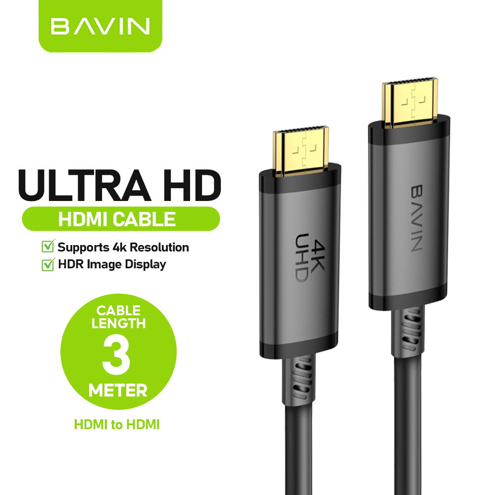 BAVIN HD25 HighSpeed HDMI Cable 4K UltraHD 3D Gold Plated Port for Xiaomi Mi Box PS5 Splitter Switch