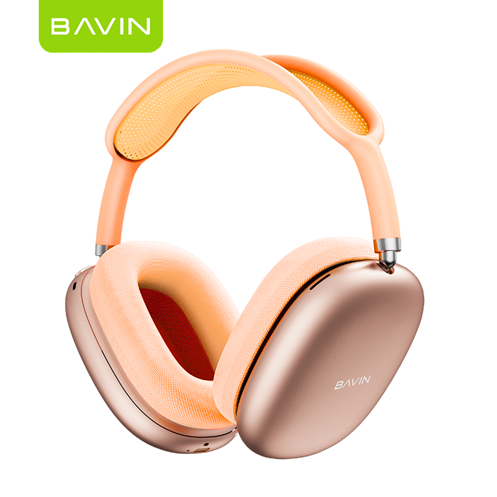 BAVIN BH70 Wireless Bluetooth 6.0 Headphones | 30H Play time Hi-Res Audio w/ Magnetic Removable Earpads & Built-in Mic