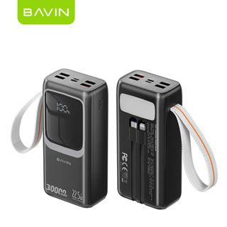 BAVIN PC1032 50000mAh / PC1031 30000mAh 22.5W PD Fast Charging Power bank Built-in Cable LED Display
