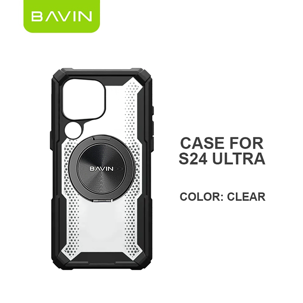 BAVIN YX302 Magnetic Phone Mount Hard Case Shock Proof w/ 360 Adjustable Ring for Sam S24 Ultra