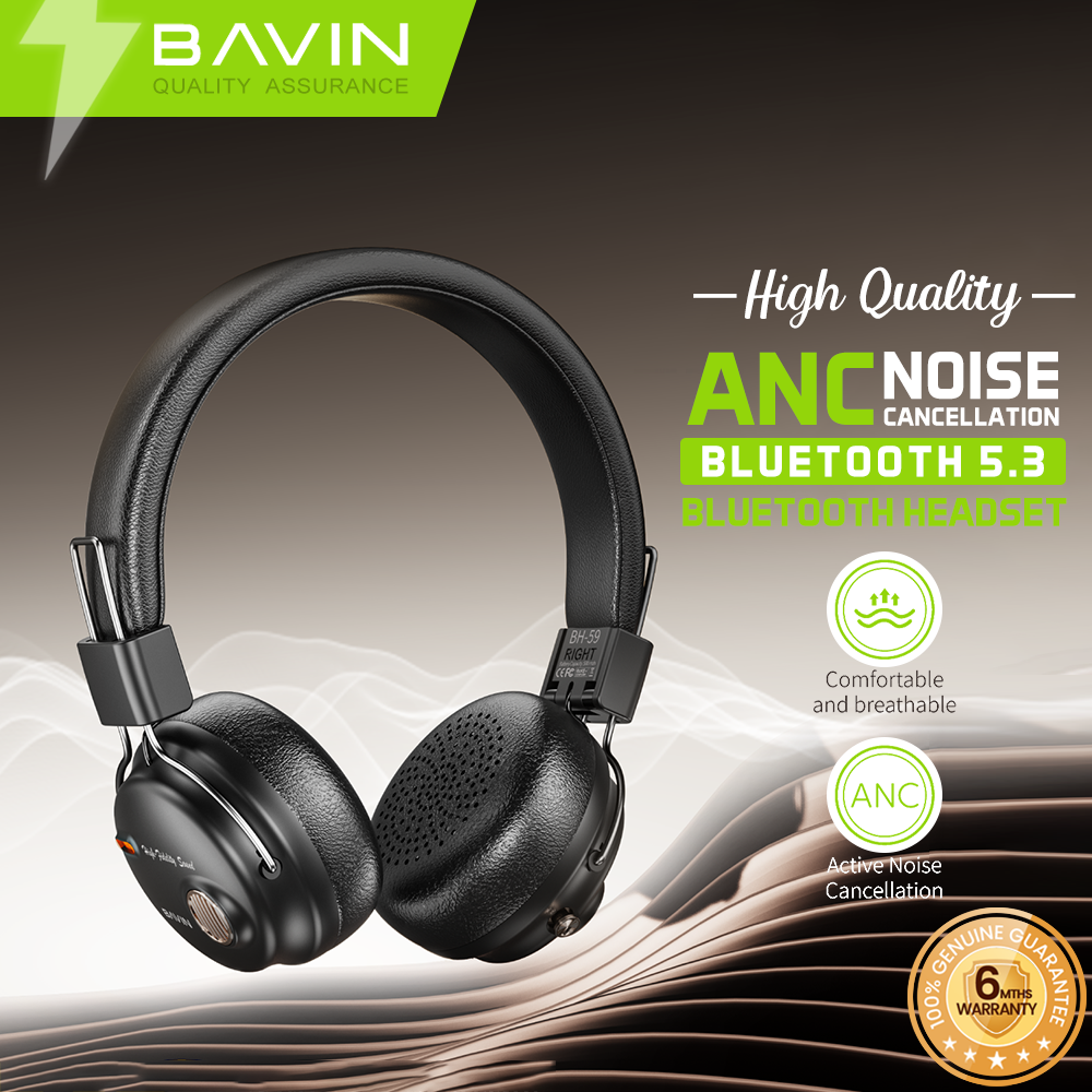 BAVIN HB-BH59 ANC Wireless Bluetooth Earphones w/ Hi-Fi Stereo Sound F