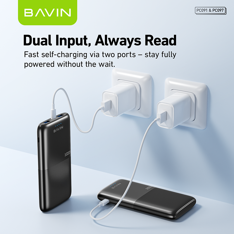 BAVIN Y-PC091 20000mAh Portable Powerbank Quick Charging w/ Dual Input & USB Output