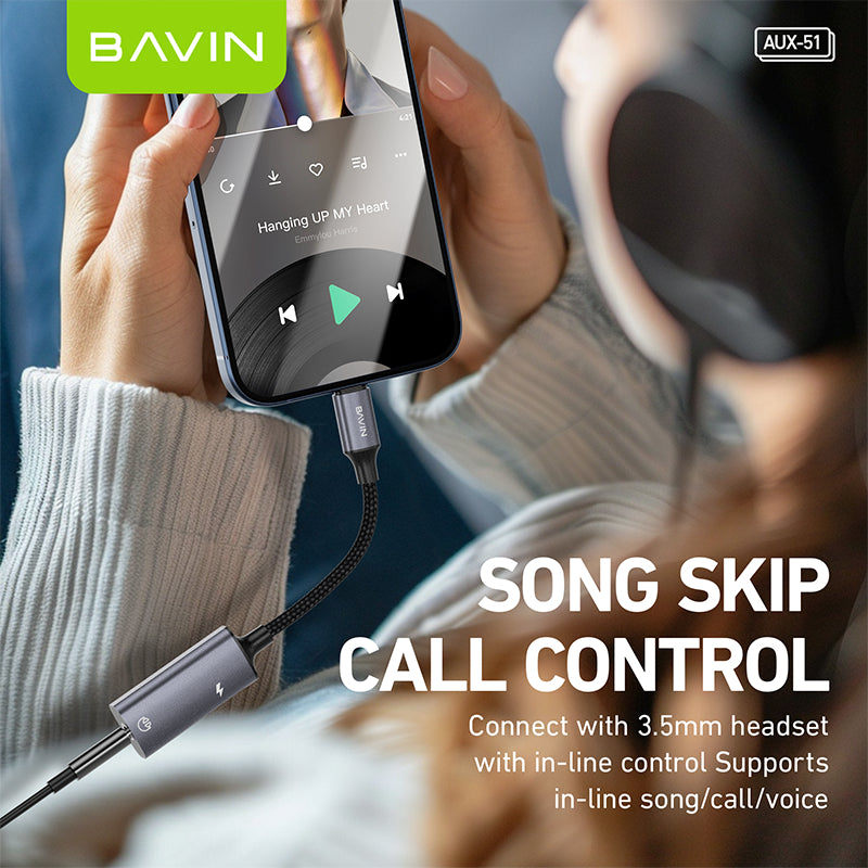 BAVIN H-C-AUX51 USB-C Audio & Charger Adapter Splitter
