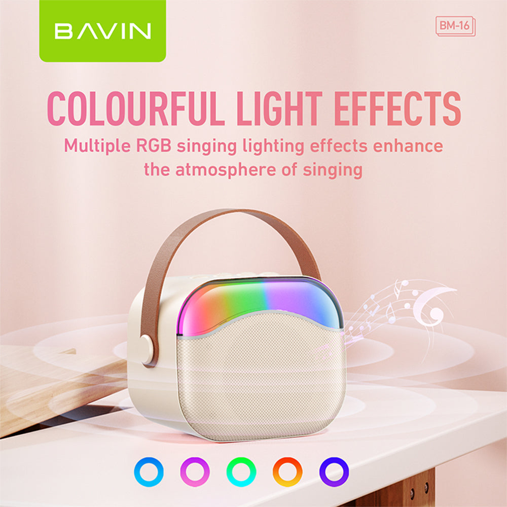BAVIN DV-BM16 Portable Karaoke Bluetooth Wireless Speaker w/ Microphone