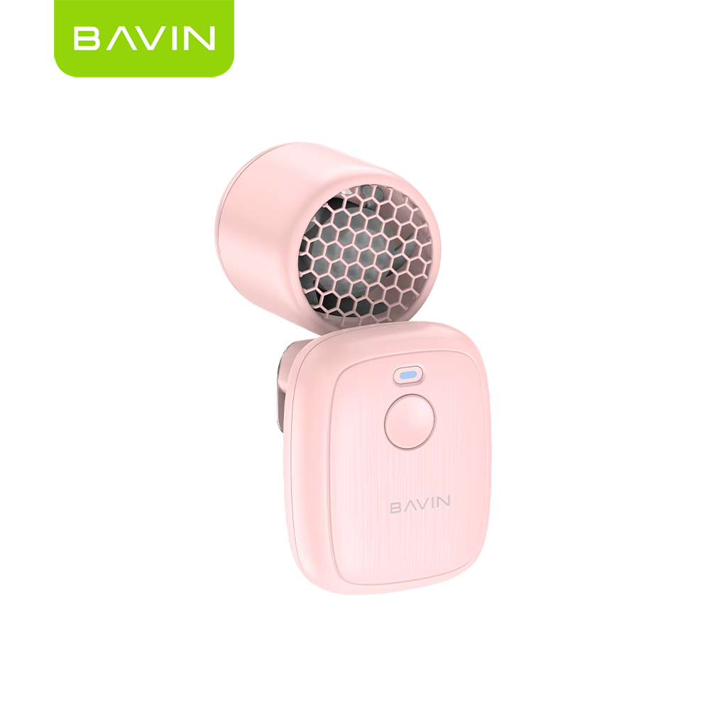 BAVIN BF021 Portable Clip Fan 1200mAh Rechargeable Desk Fan w/High Speed 16000RPM+3 SpeedStrong Wind