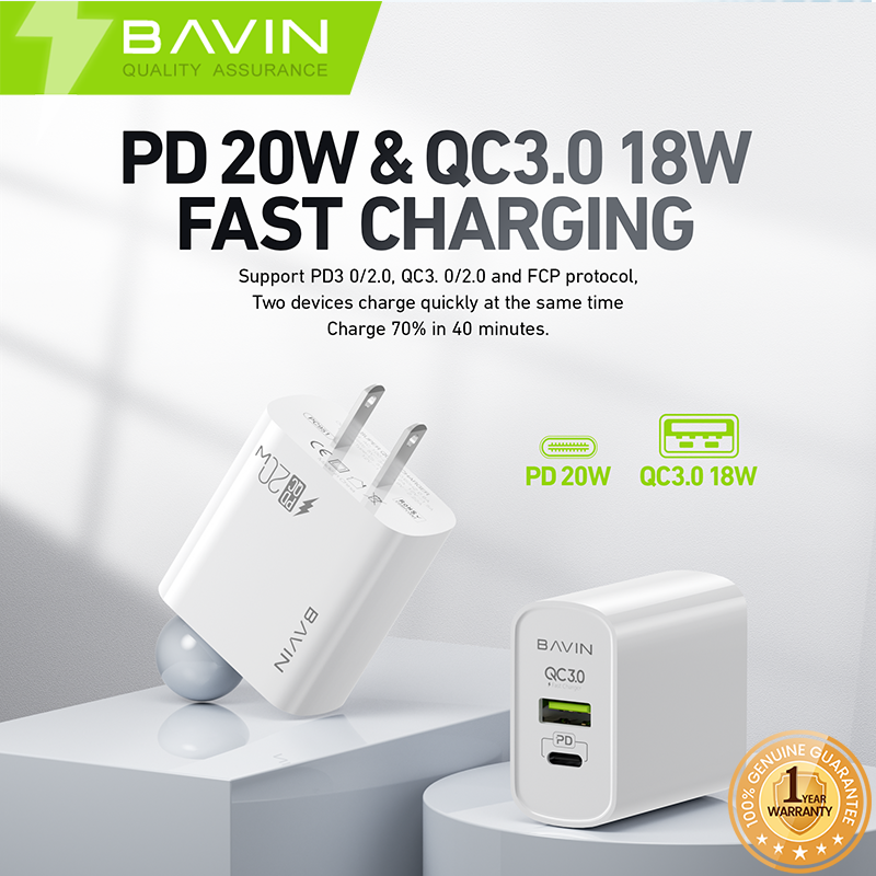 BAVIN C-PC951 20W Dual-Port PD Charger