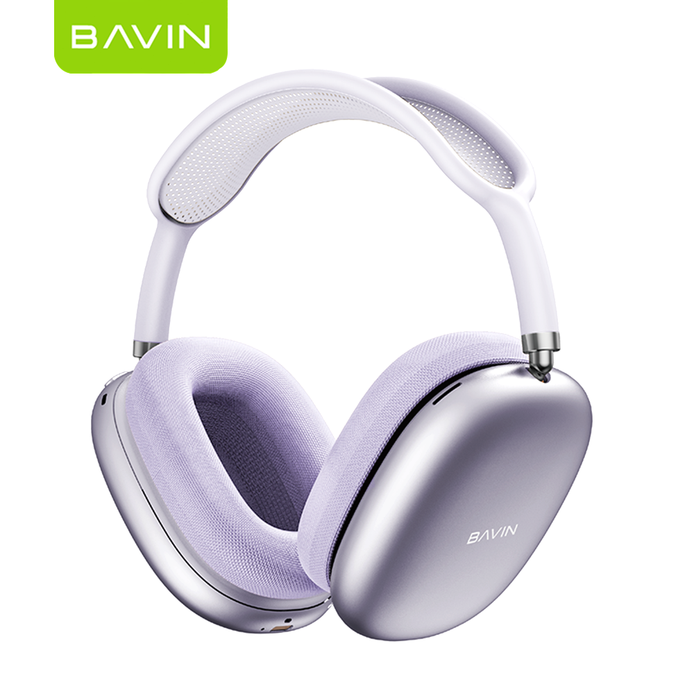 BAVIN BH70 Wireless Bluetooth 6.0 Headphones | 30H Play time Hi-Res Audio w/ Magnetic Removable Earpads & Built-in Mic