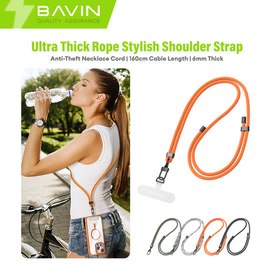 BAVIN E-BE15 Adjustable Mobile Phone Lanyard Strap w/160cm Long Cross-body Shoulder Strap