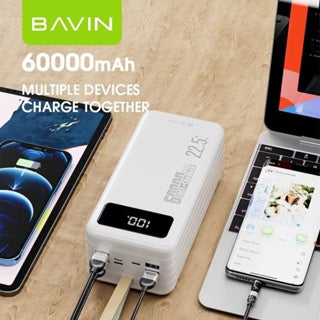BAVIN Y-PC053 Heavy-Duty Powerbank w/ Built-In Cable & LED Light