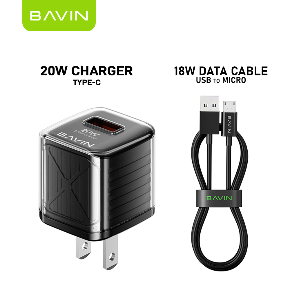 BAVIN C-PC967 20W Mini Fast Charger w/ Intelligent Chip for iPhone 16 & Android