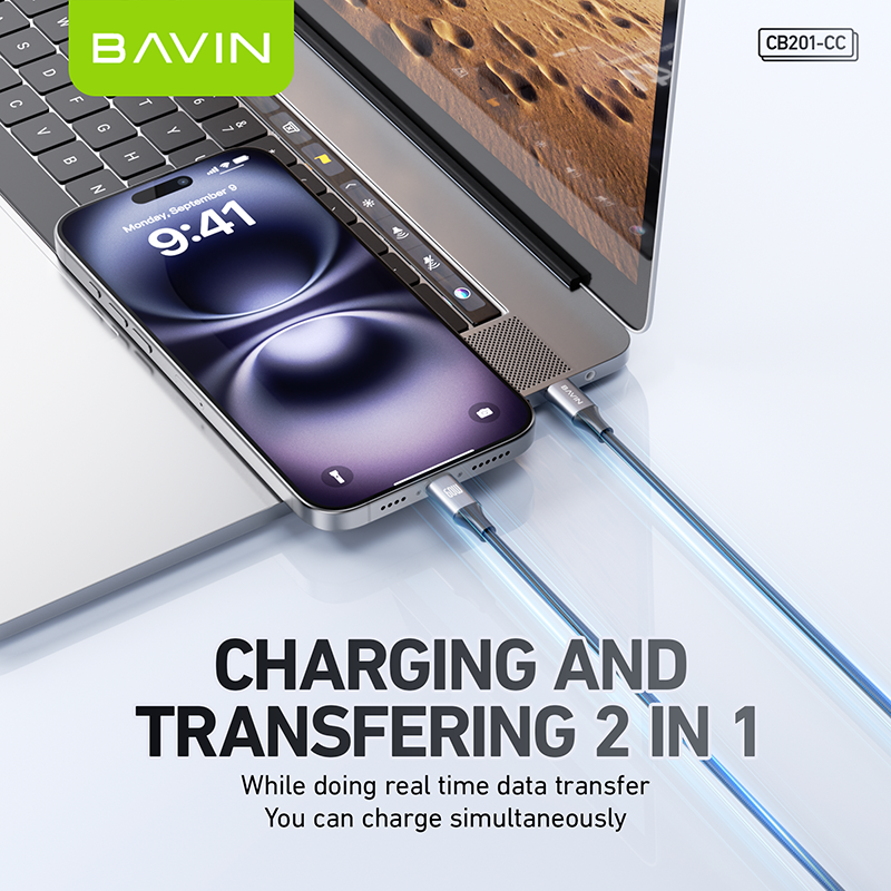 BAVIN U-CB201-XX QC3.0 Fast Charging 0.5 / 1 / 1.5 / 2MCable Nylon Braided Wire For iPh Micro & Type-C