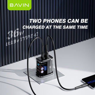 BAVIN C-PC869 36W PD Fast Charger Dual Port - Compatible for Laptop