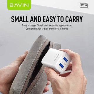 BAVIN C-PC910 2.4A USB Wall Charger w/ 1m Cable