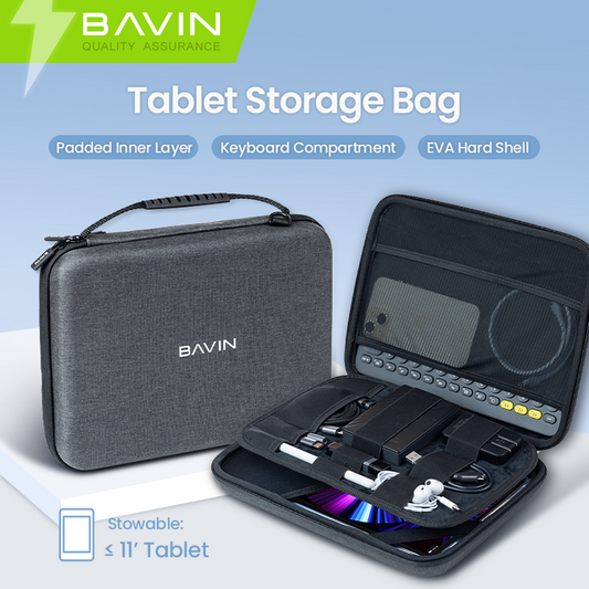 BAVIN E-BE11 EVA Tablet Sleeve w/Hard Shell Drop-Proof Design Silicon Handles & Thick Padding