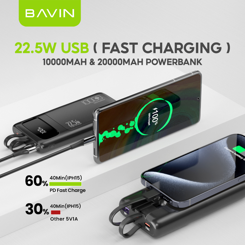 BAVIN Y-PC007 2000mAh / 10000mAh 22.5W Fast Charging Power Bank