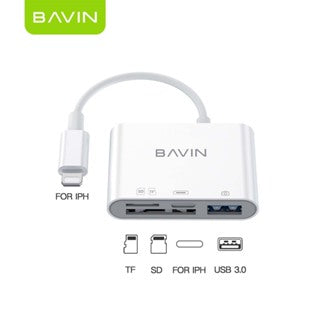 BAVIN U-O-37 OTG HUB Docking Station Compatible for USB 3.0/SD & TF Cards