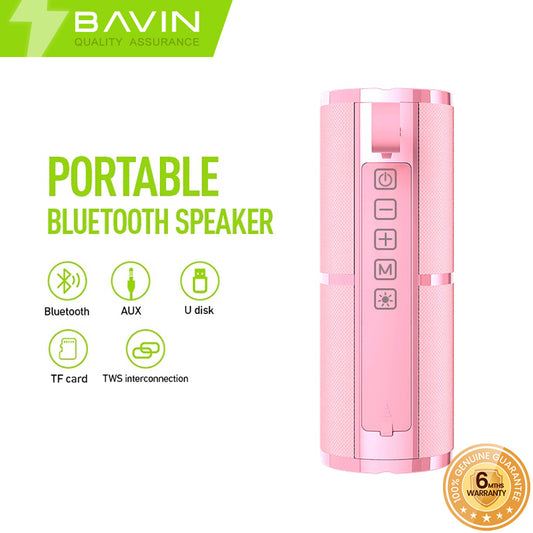 BAVIN DV-BM06 Portable Bluetooth Speaker w/Outdoor Surround Stereo USB TF Card & AUX Support