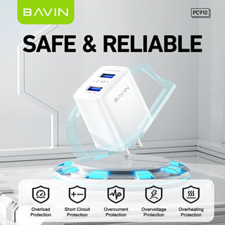 BAVIN C-PC910 2.4A USB Wall Charger w/ 1m Cable