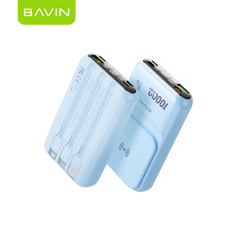 BAVIN Y-PC1066 10000mAh Powerbank w/ Built-In Cable & Free Magnetic Ring